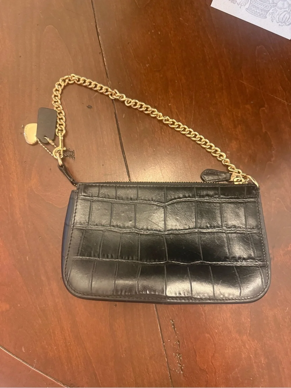 Coach Nolita 19 black in crocodile